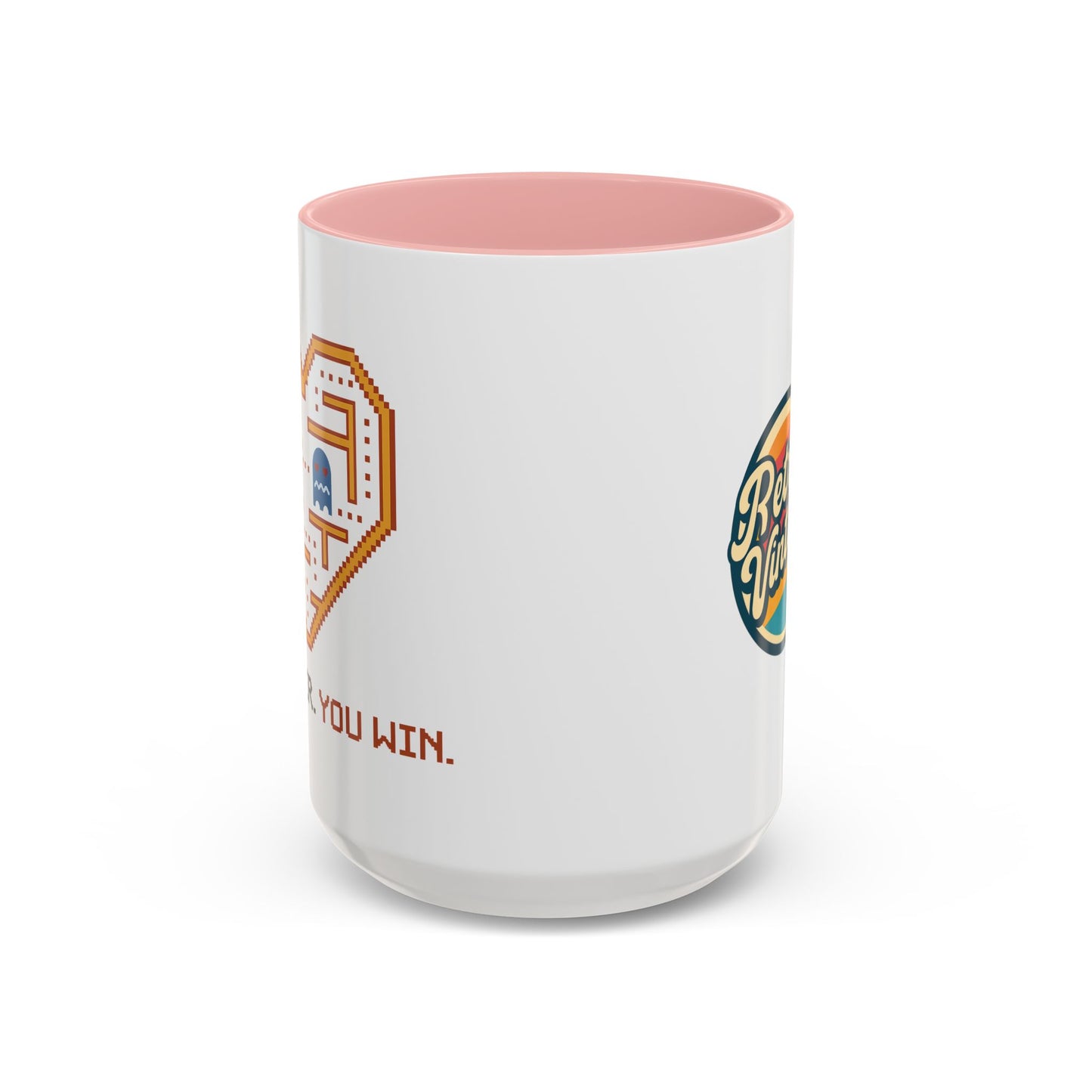 Accent Coffee Mug — Retro Arcade "You Win" Gamer Coffee Cup