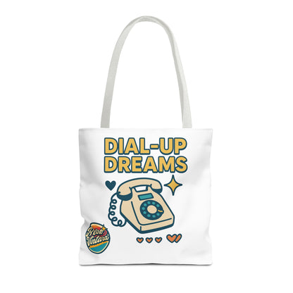 Pixel Tote Bag - Dial-Up Dreams™ Retro Design for Nostalgic Souls