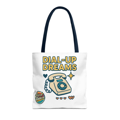 Pixel Tote Bag - Dial-Up Dreams™ Retro Design for Nostalgic Souls