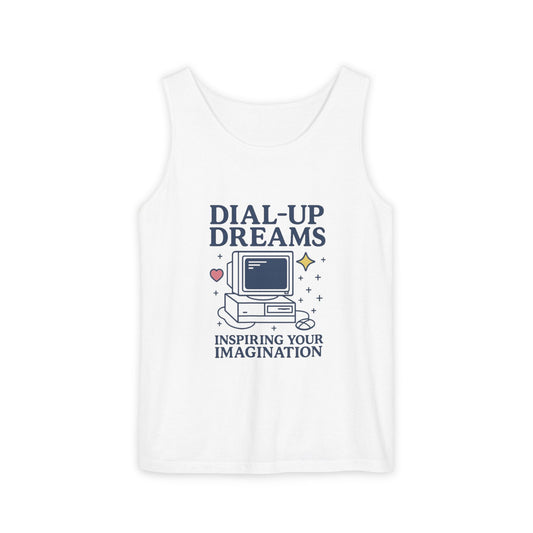 Tank Top - Dial-Up Dreams™ Retro Tank, OFFLINE & Unbothered Design