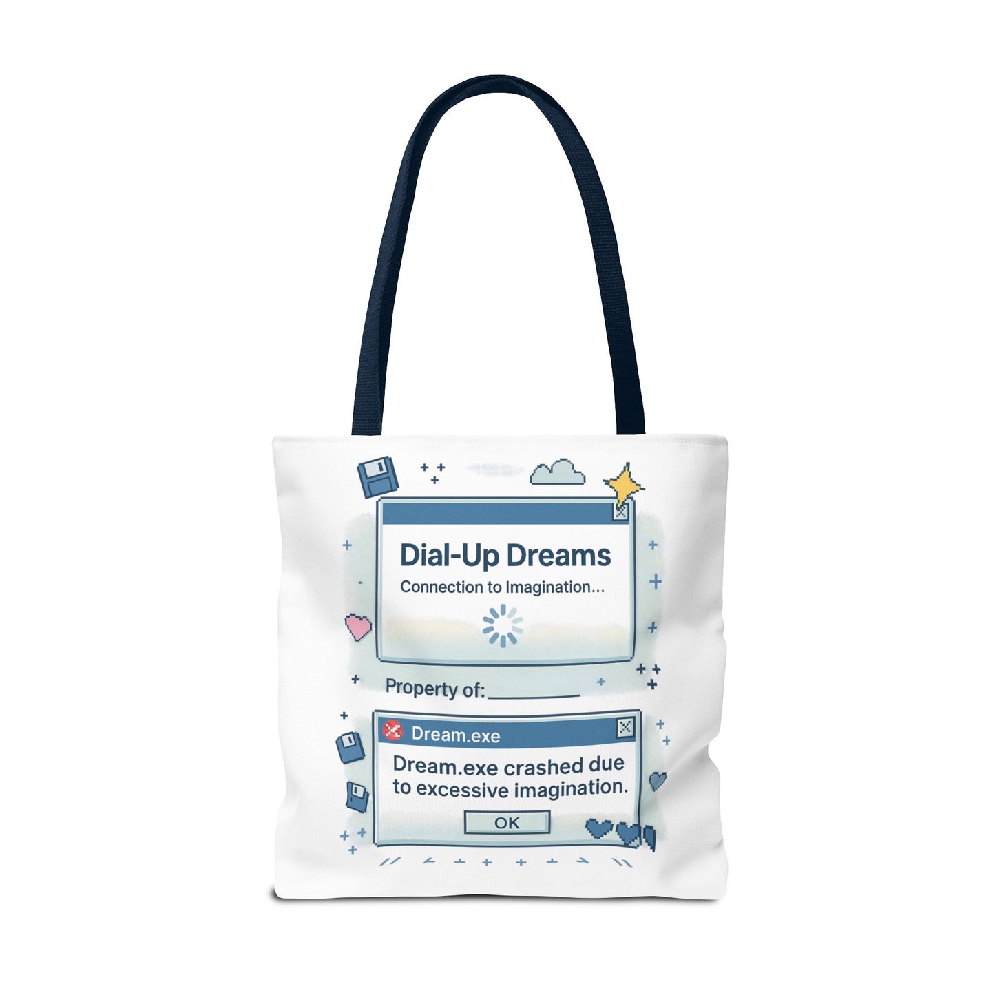 Pixel Tote Bag - Dial-Up Dreams™ Retro Design for Nostalgic Souls