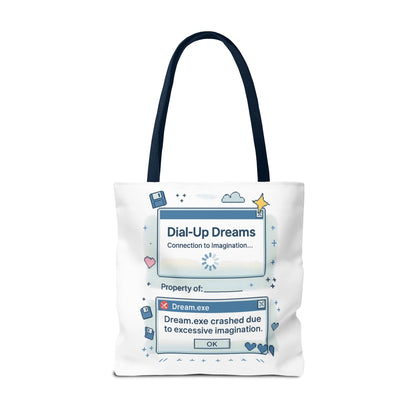 Pixel Tote Bag - Dial-Up Dreams™ Retro Design for Nostalgic Souls
