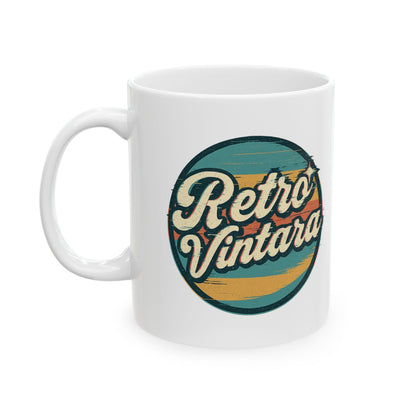 Whimsical Ceramic Mug, Funny Coffee Cup, Retro Gift for Tea Lovers, Unique Kitchen Decor, Perfect for Birthdays and Relaxing Moments