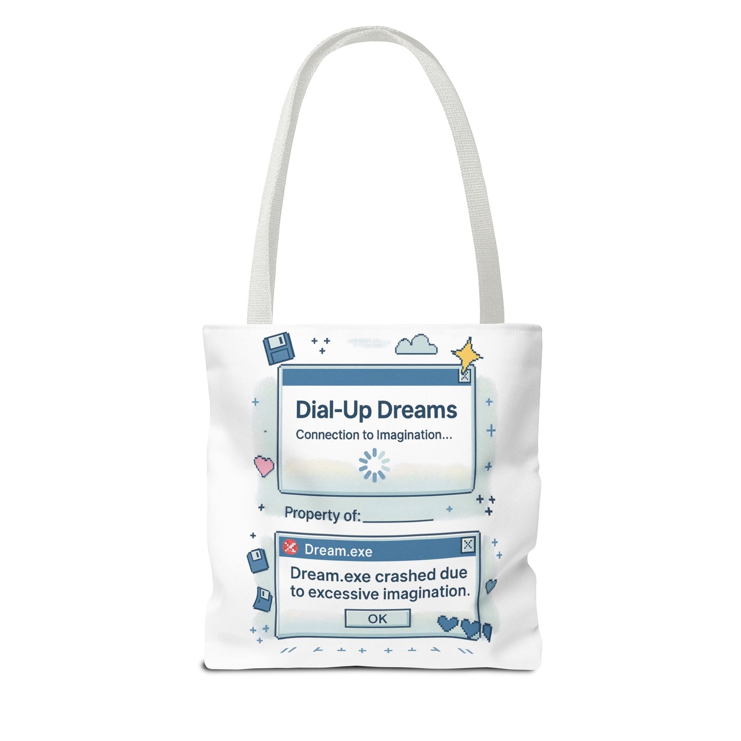 Pixel Tote Bag - Dial-Up Dreams™ Retro Design for Nostalgic Souls