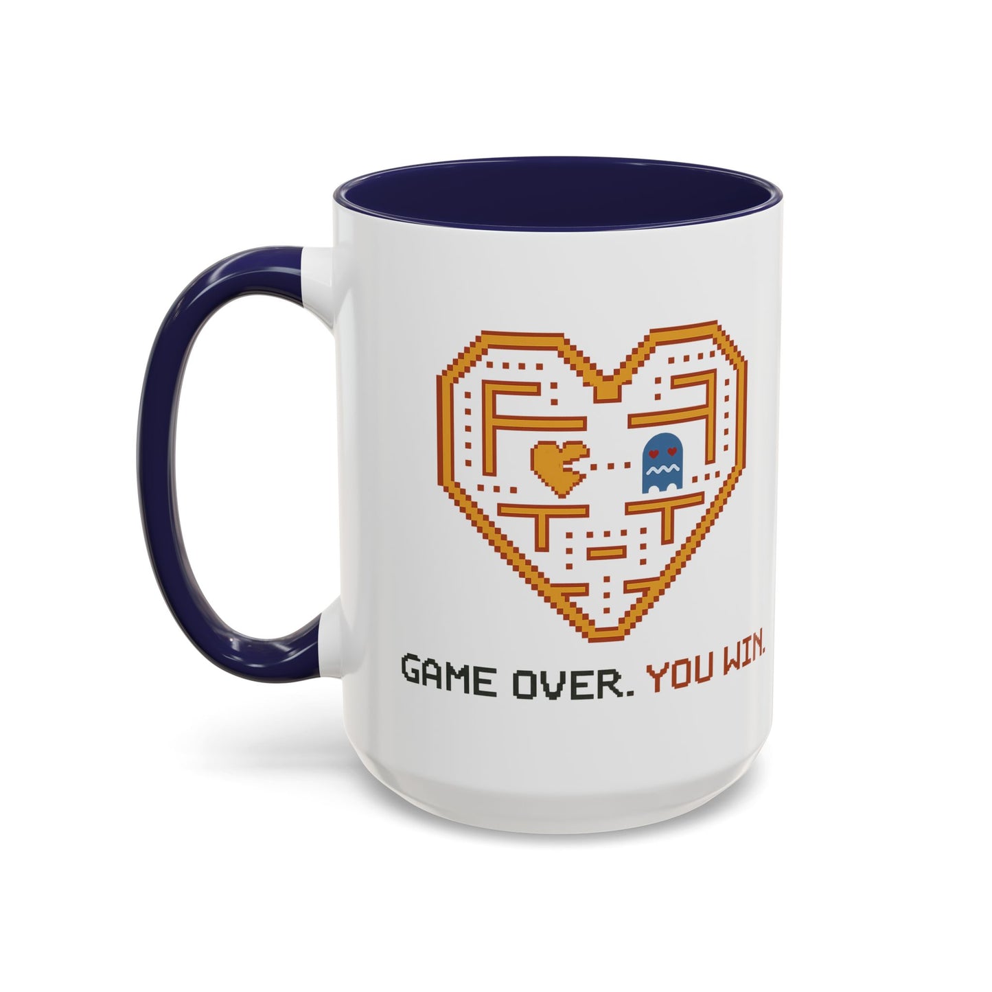 Accent Coffee Mug — Retro Arcade "You Win" Gamer Coffee Cup