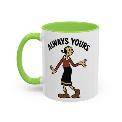 Olive Oyl Retro Mug – “Always Yours” Classic