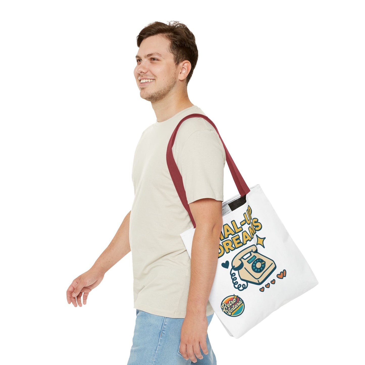 Pixel Tote Bag - Dial-Up Dreams™ Retro Design for Nostalgic Souls