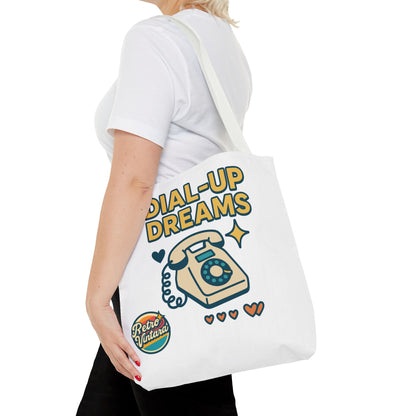Pixel Tote Bag - Dial-Up Dreams™ Retro Design for Nostalgic Souls