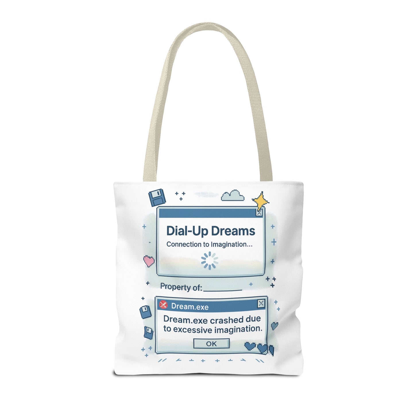 Pixel Tote Bag - Dial-Up Dreams™ Retro Design for Nostalgic Souls