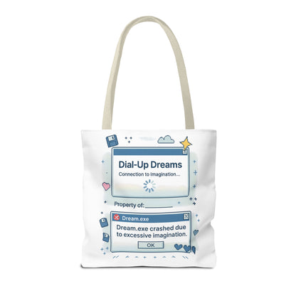 Pixel Tote Bag - Dial-Up Dreams™ Retro Design for Nostalgic Souls