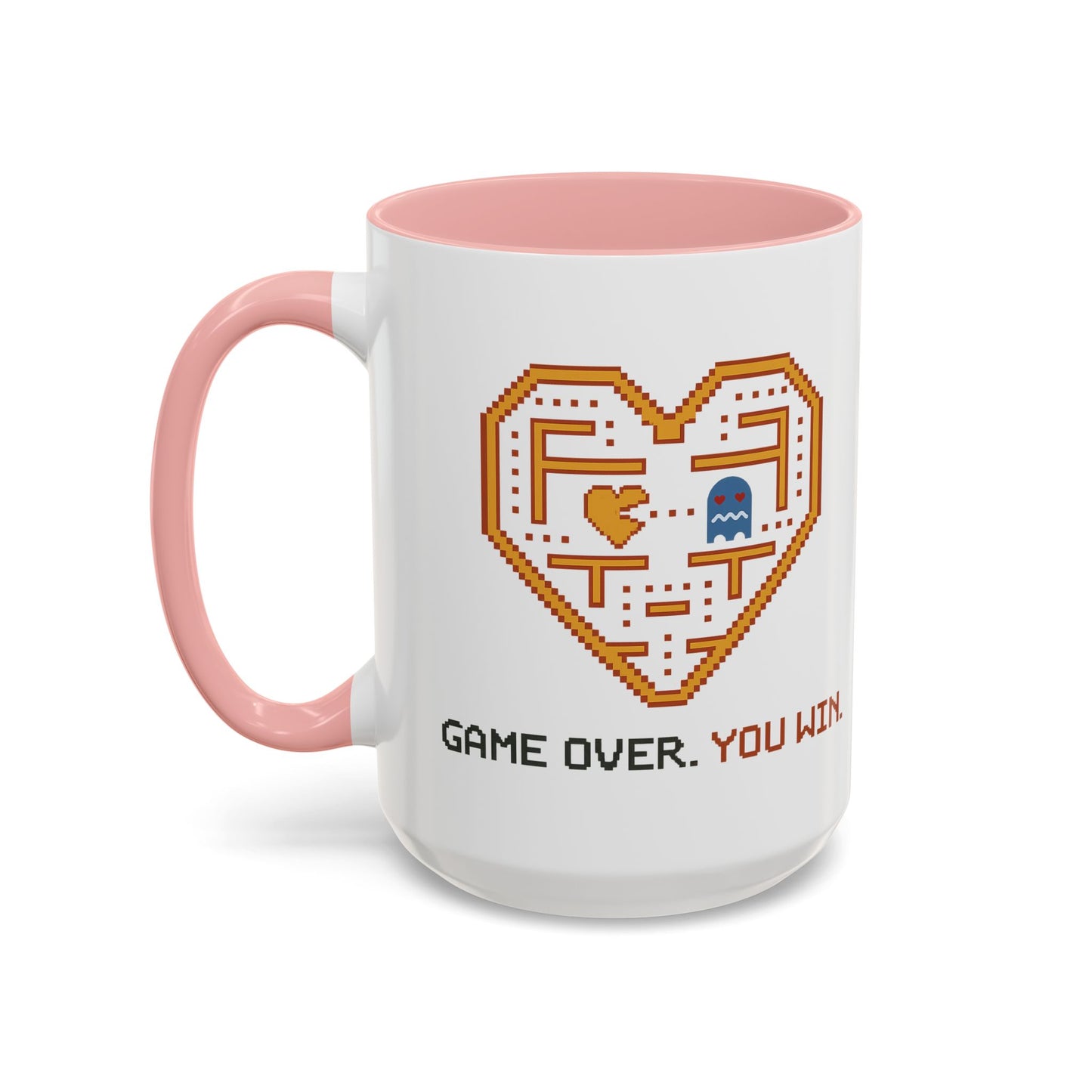 Accent Coffee Mug — Retro Arcade "You Win" Gamer Coffee Cup