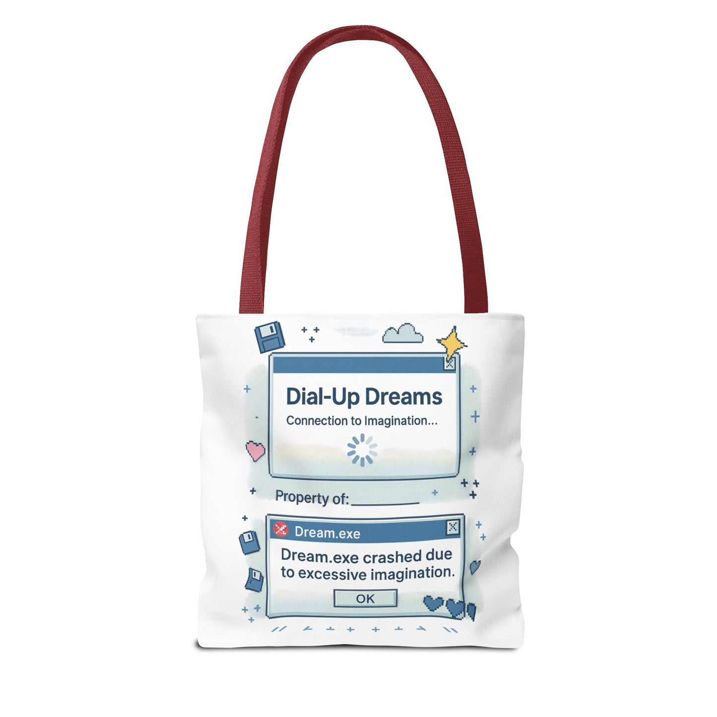Pixel Tote Bag - Dial-Up Dreams™ Retro Design for Nostalgic Souls