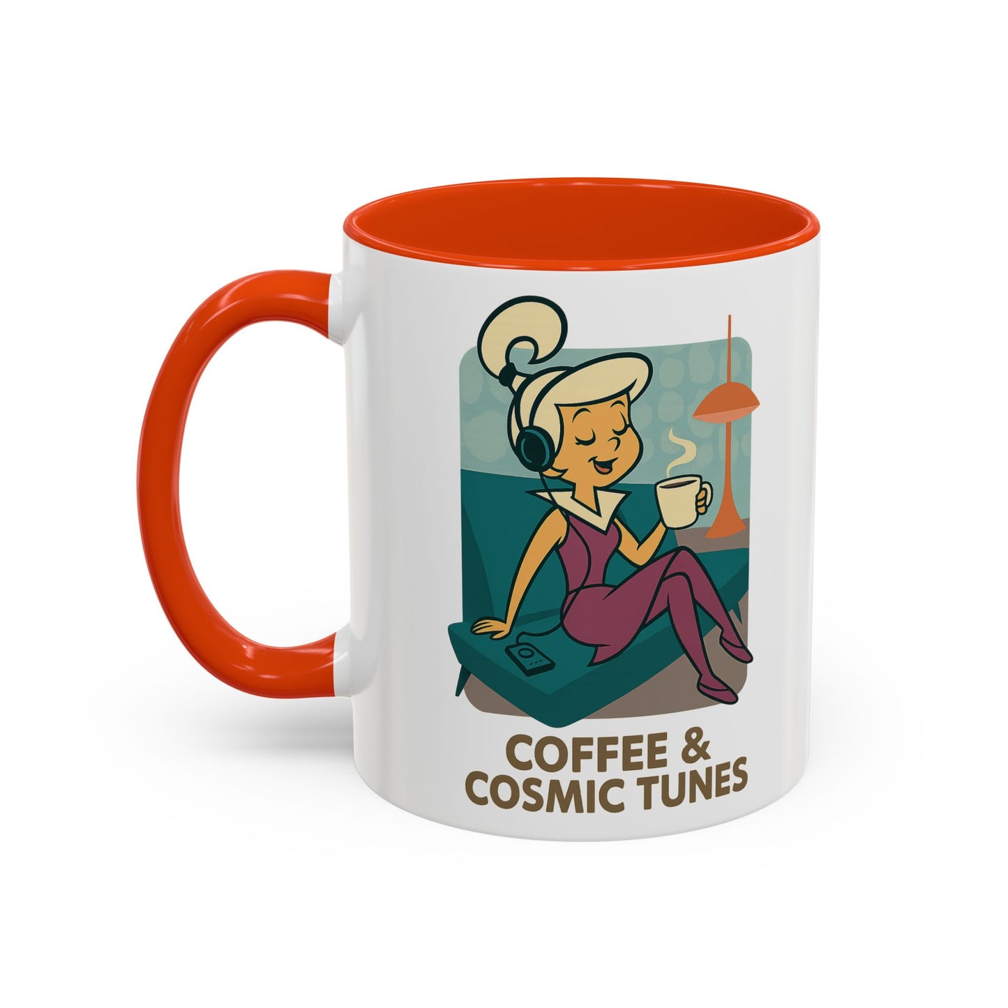 Judy Jetson Coffee Mug – “Coffee & Cosmic Tunes”