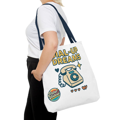 Pixel Tote Bag - Dial-Up Dreams™ Retro Design for Nostalgic Souls