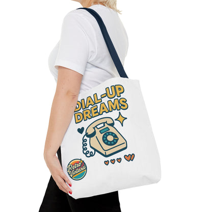 Pixel Tote Bag - Dial-Up Dreams™ Retro Design for Nostalgic Souls