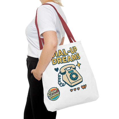 Pixel Tote Bag - Dial-Up Dreams™ Retro Design for Nostalgic Souls
