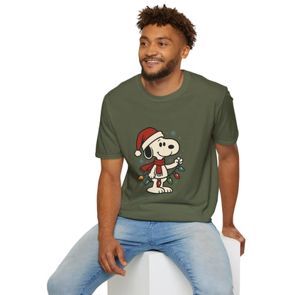 Snoopy — Holiday Lights Tee 🎄🐾