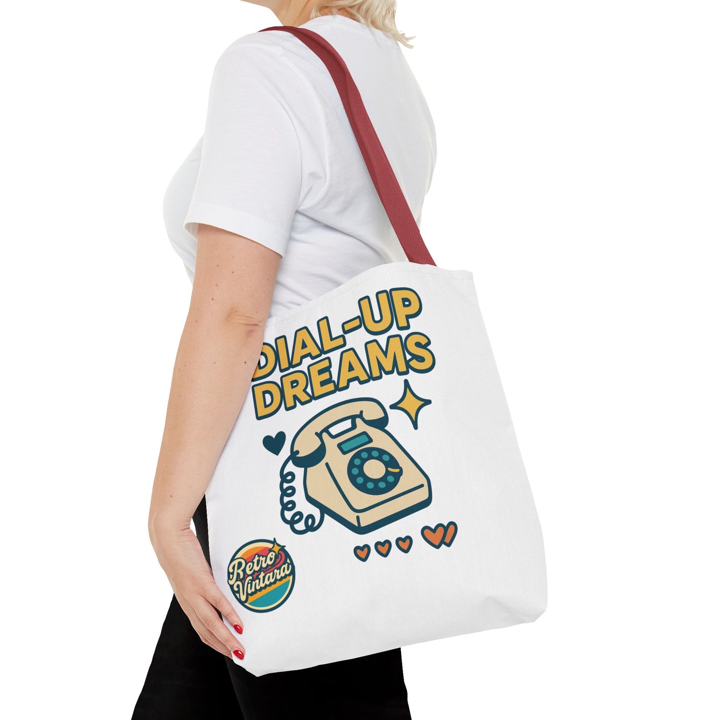 Pixel Tote Bag - Dial-Up Dreams™ Retro Design for Nostalgic Souls