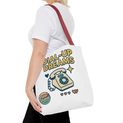 Pixel Tote Bag - Dial-Up Dreams™ Retro Design for Nostalgic Souls