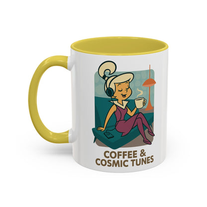 Judy Jetson Coffee Mug – “Coffee & Cosmic Tunes”