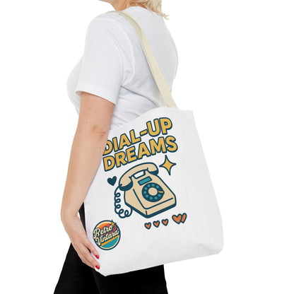 Pixel Tote Bag - Dial-Up Dreams™ Retro Design for Nostalgic Souls