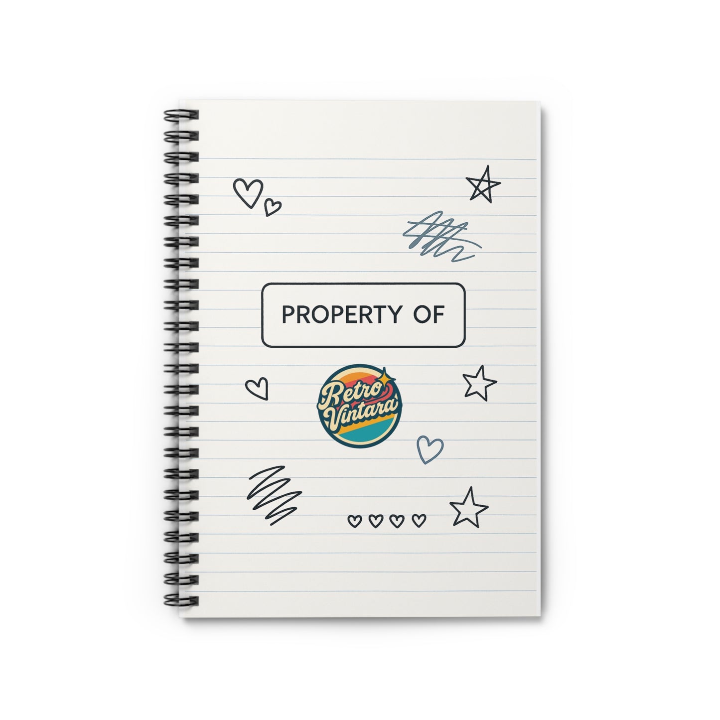 Retro-Inspired Spiral Notebook for Creative Souls, Perfect for Journaling, Back to School, or Gift