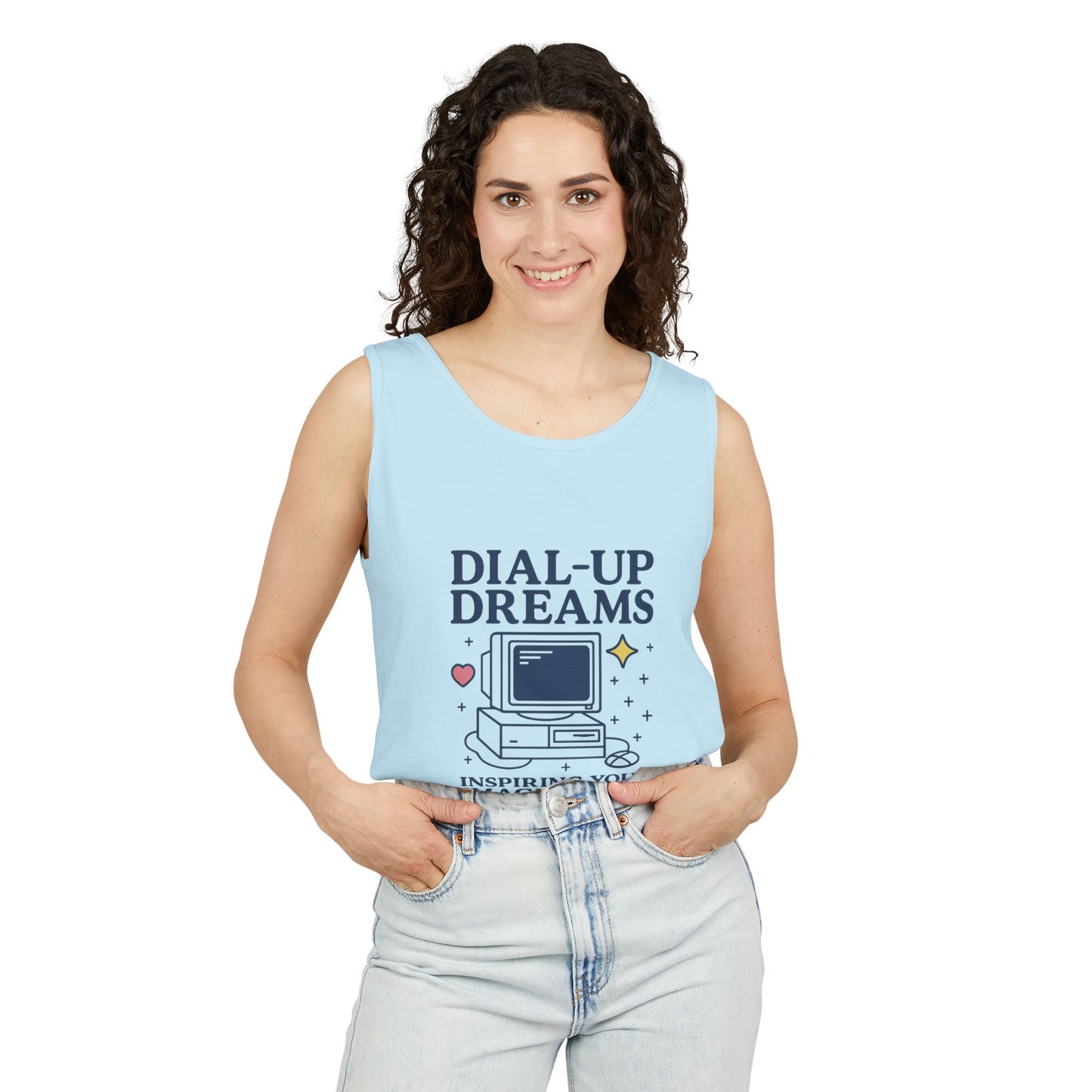 Tank Top - Dial-Up Dreams™ Retro Tank, OFFLINE & Unbothered Design