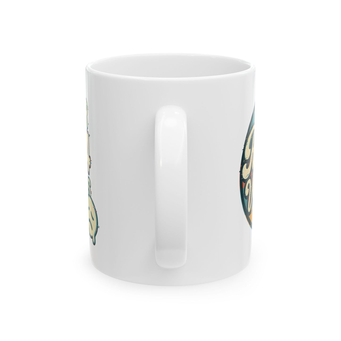 Whimsical Ceramic Mug, Funny Coffee Cup, Retro Gift for Tea Lovers, Unique Kitchen Decor, Perfect for Birthdays and Relaxing Moments