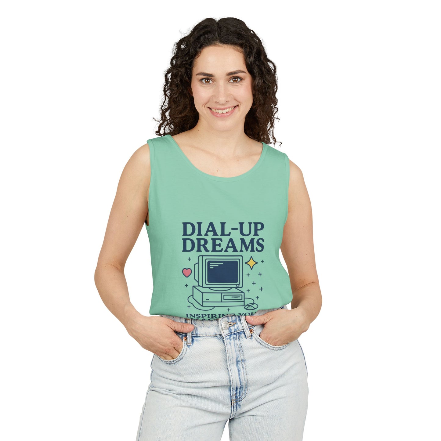 Tank Top - Dial-Up Dreams™ Retro Tank, OFFLINE & Unbothered Design