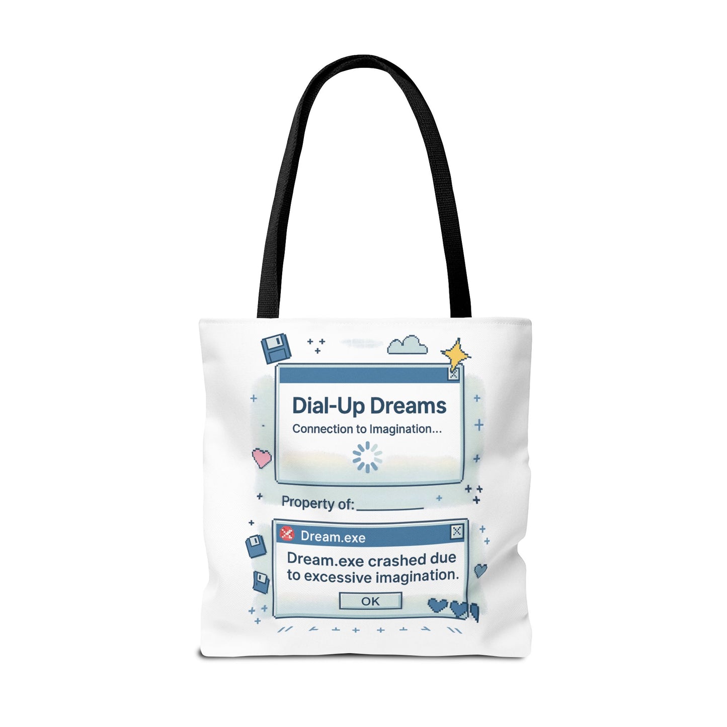 Pixel Tote Bag - Dial-Up Dreams™ Retro Design for Nostalgic Souls