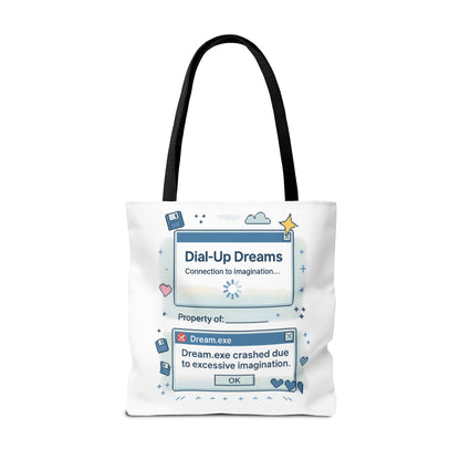 Pixel Tote Bag - Dial-Up Dreams™ Retro Design for Nostalgic Souls
