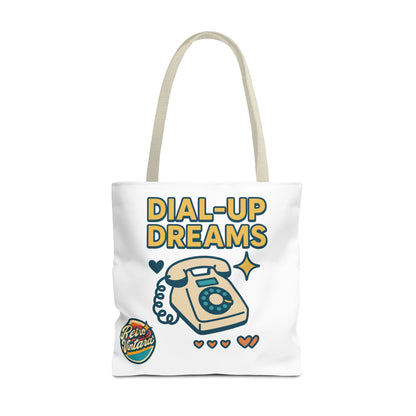 Pixel Tote Bag - Dial-Up Dreams™ Retro Design for Nostalgic Souls