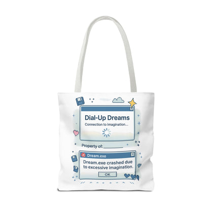 Pixel Tote Bag - Dial-Up Dreams™ Retro Design for Nostalgic Souls