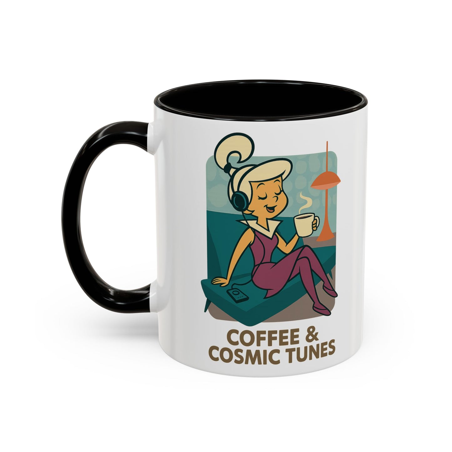 Judy Jetson Coffee Mug – “Coffee & Cosmic Tunes”