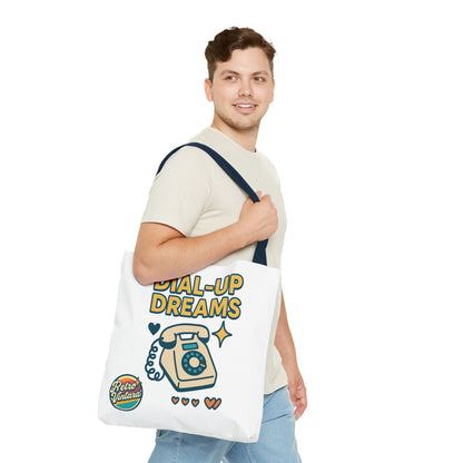 Pixel Tote Bag - Dial-Up Dreams™ Retro Design for Nostalgic Souls