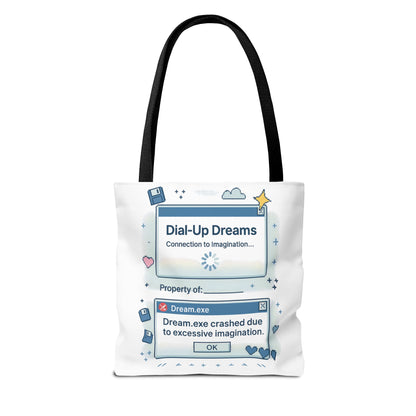 Pixel Tote Bag - Dial-Up Dreams™ Retro Design for Nostalgic Souls