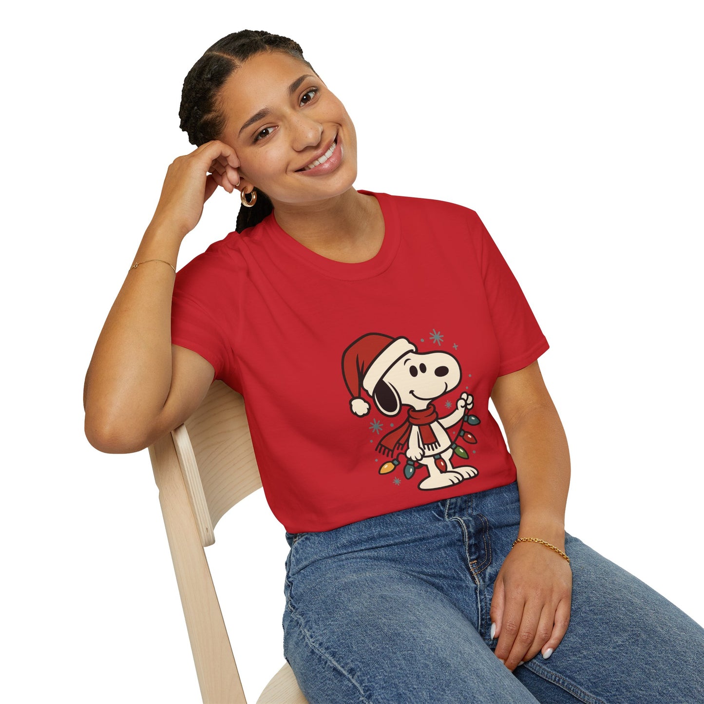Snoopy — Holiday Lights Tee 🎄🐾