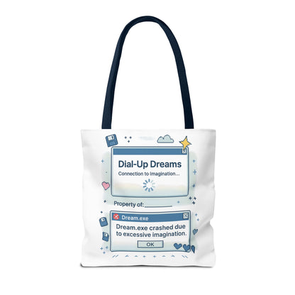Pixel Tote Bag - Dial-Up Dreams™ Retro Design for Nostalgic Souls