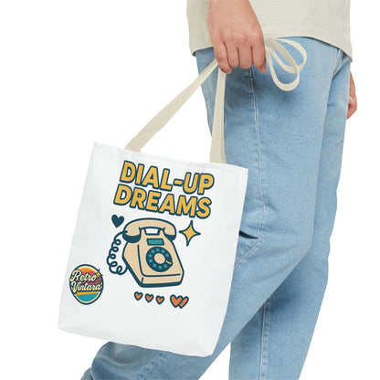Pixel Tote Bag - Dial-Up Dreams™ Retro Design for Nostalgic Souls