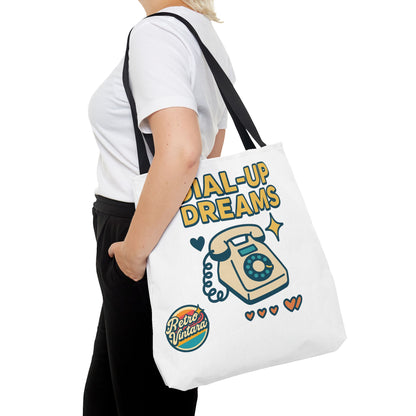 Pixel Tote Bag - Dial-Up Dreams™ Retro Design for Nostalgic Souls