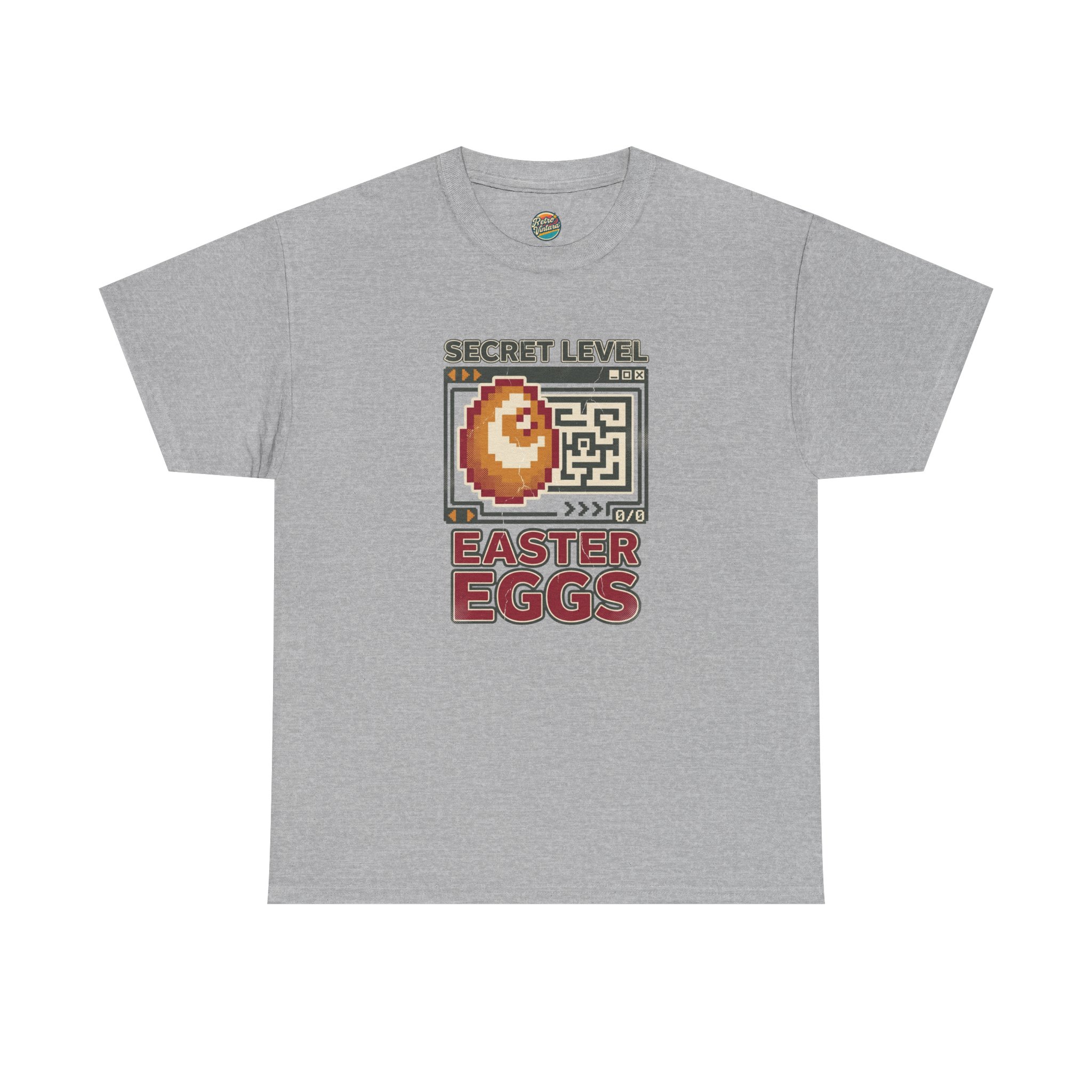 Secret Level: Easter Eggs Retro Gaming T-Shirt - Image 5