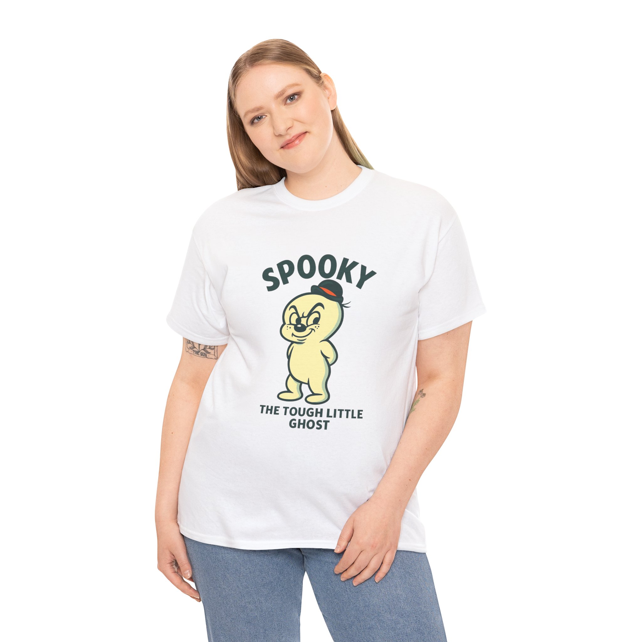 Spooky Vibes Only – The Tough Little Ghost Tee - Image 2