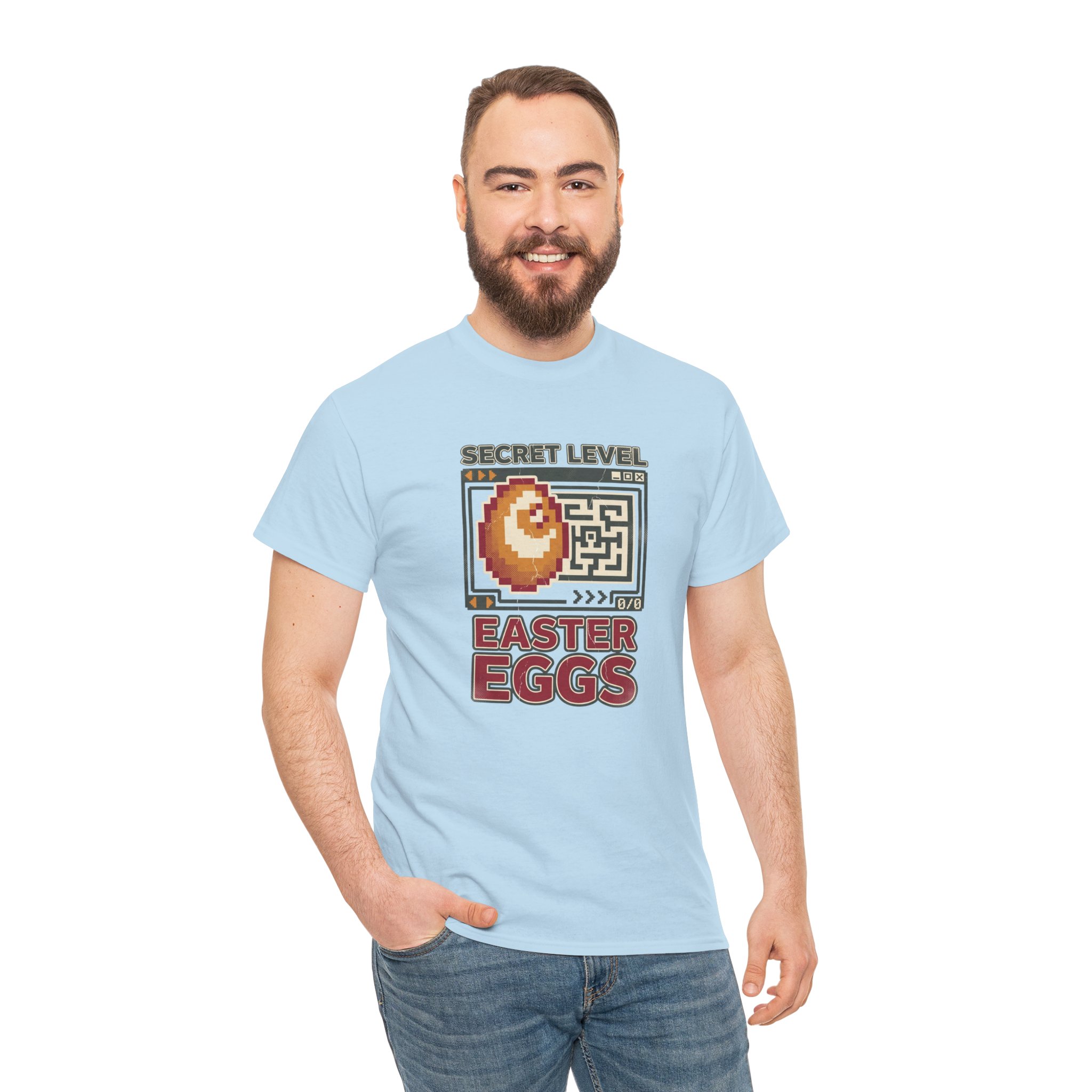 Secret Level: Easter Eggs Retro Gaming T-Shirt - Image 12