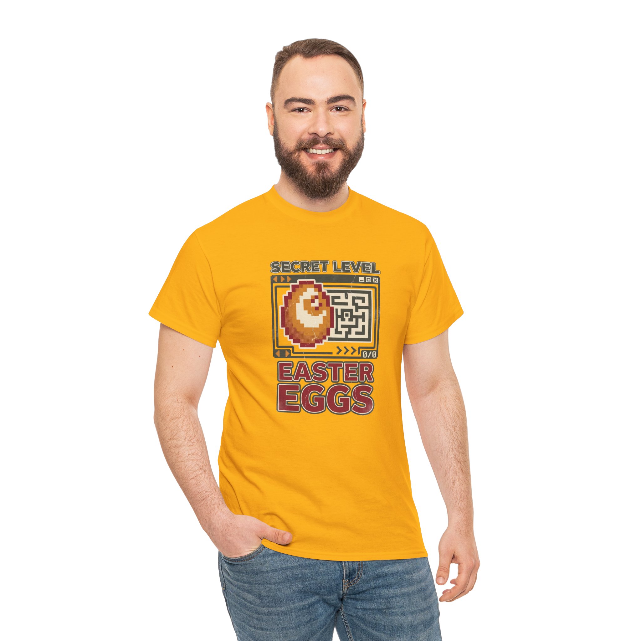 Secret Level: Easter Eggs Retro Gaming T-Shirt - Image 8