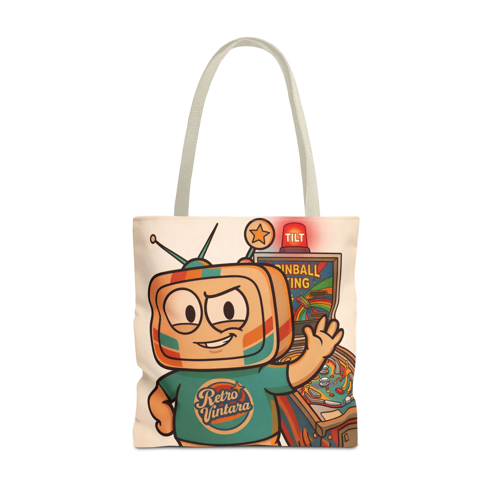 Retro Gaming Tote Bag — Tilt — Vinty the Time Traveller — 70s Pinball Nostalgia Bag - Image 12