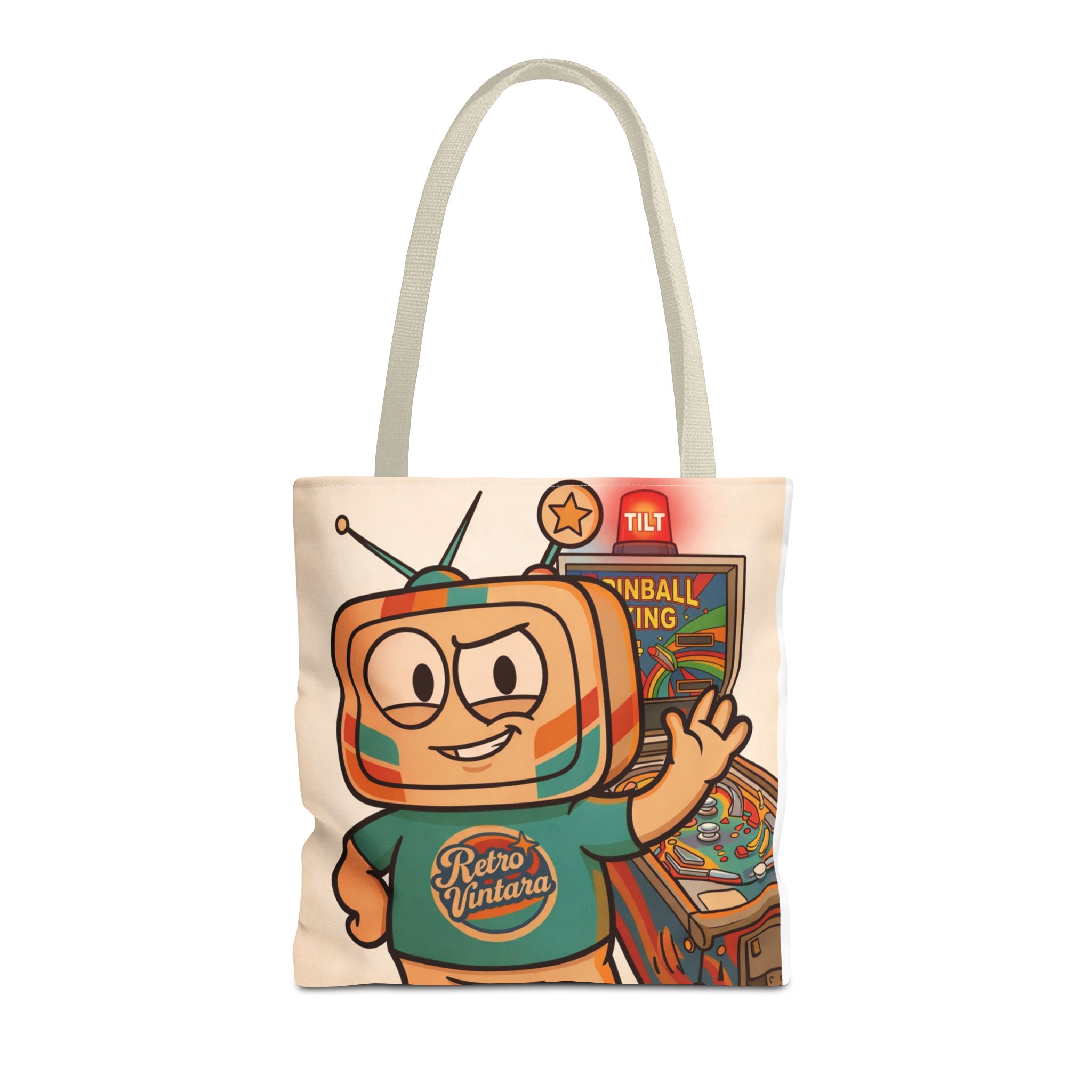 Retro Gaming Tote Bag — Tilt — Vinty the Time Traveller — 70s Pinball Nostalgia Bag - Image 11