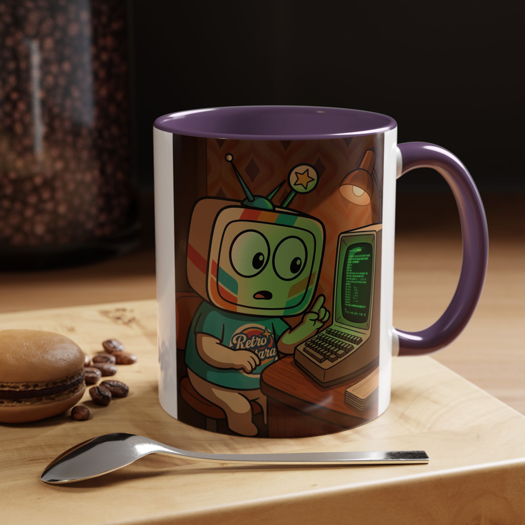 Retro Gaming Mug — You Are In A Dark Room — Vinty the Time Traveller — Text Adventure Coffee Mug - Image 7