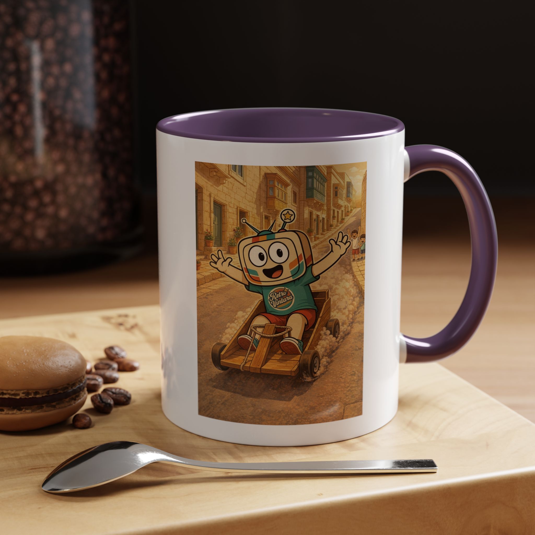 Barra Nilgħab — Vinty the Time Traveller — Maltese Nostalgia Retro Mug 11oz - Image 2
