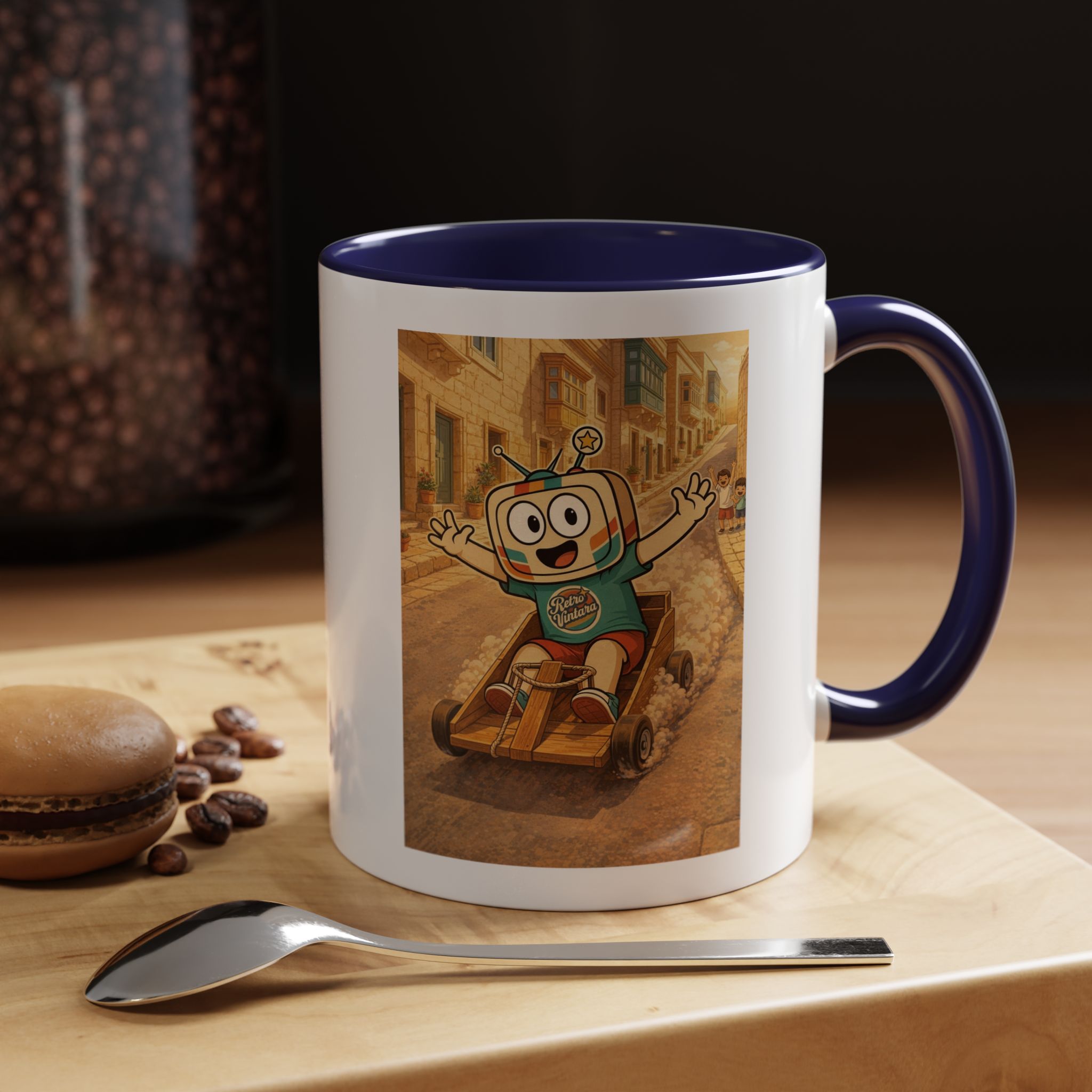 Barra Nilgħab — Vinty the Time Traveller — Maltese Nostalgia Retro Mug 11oz - Image 4