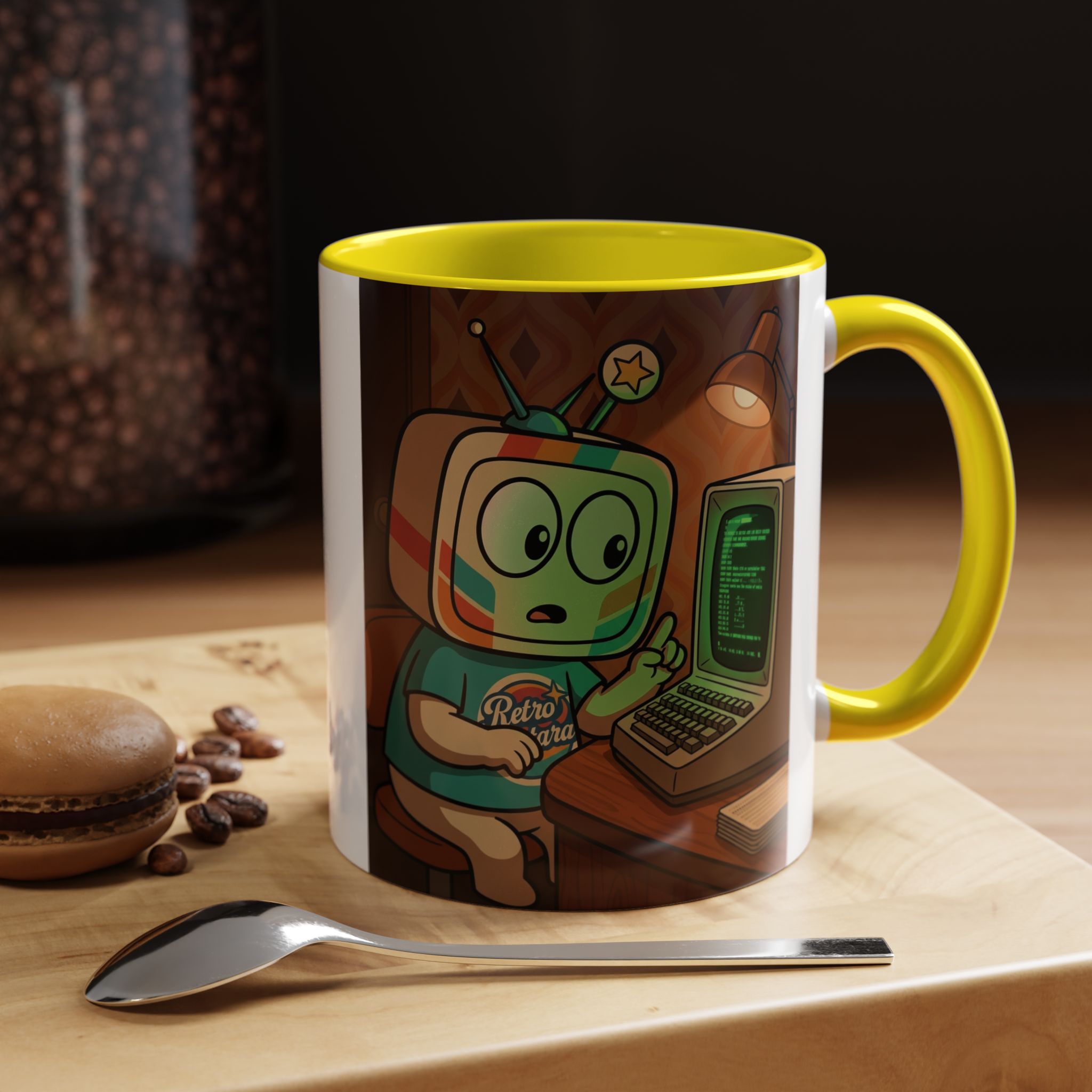 Retro Gaming Mug — You Are In A Dark Room — Vinty the Time Traveller — Text Adventure Coffee Mug - Image 8